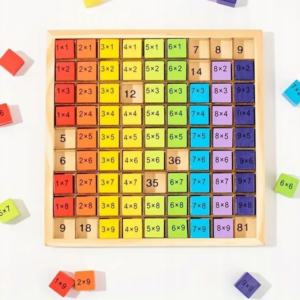 Drewniana Tablica Mnożenia - Edukacyjna  Zabawka Montessori 🧮