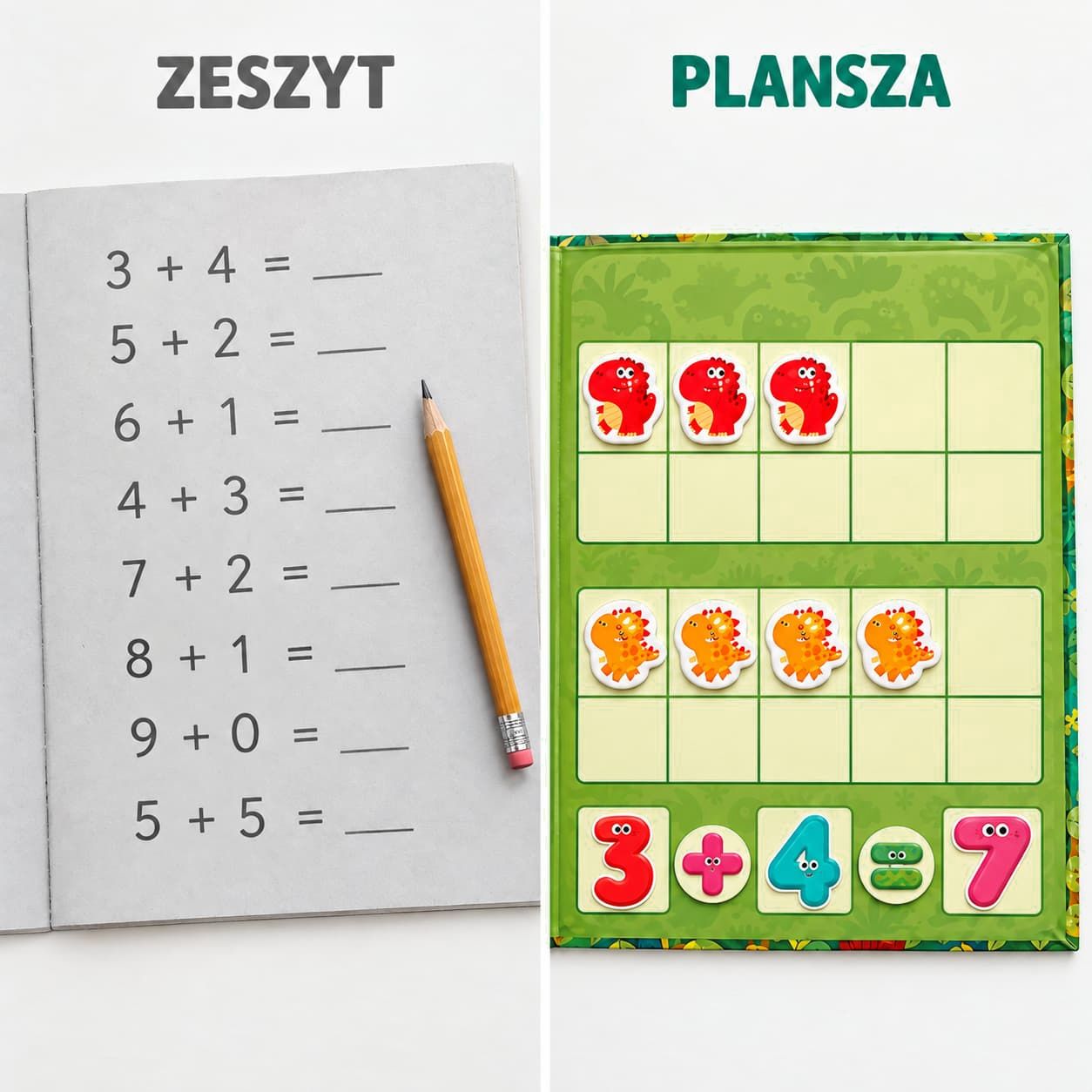Liczozaury – magnetyczna książka z dinozaurami do nauki liczenia